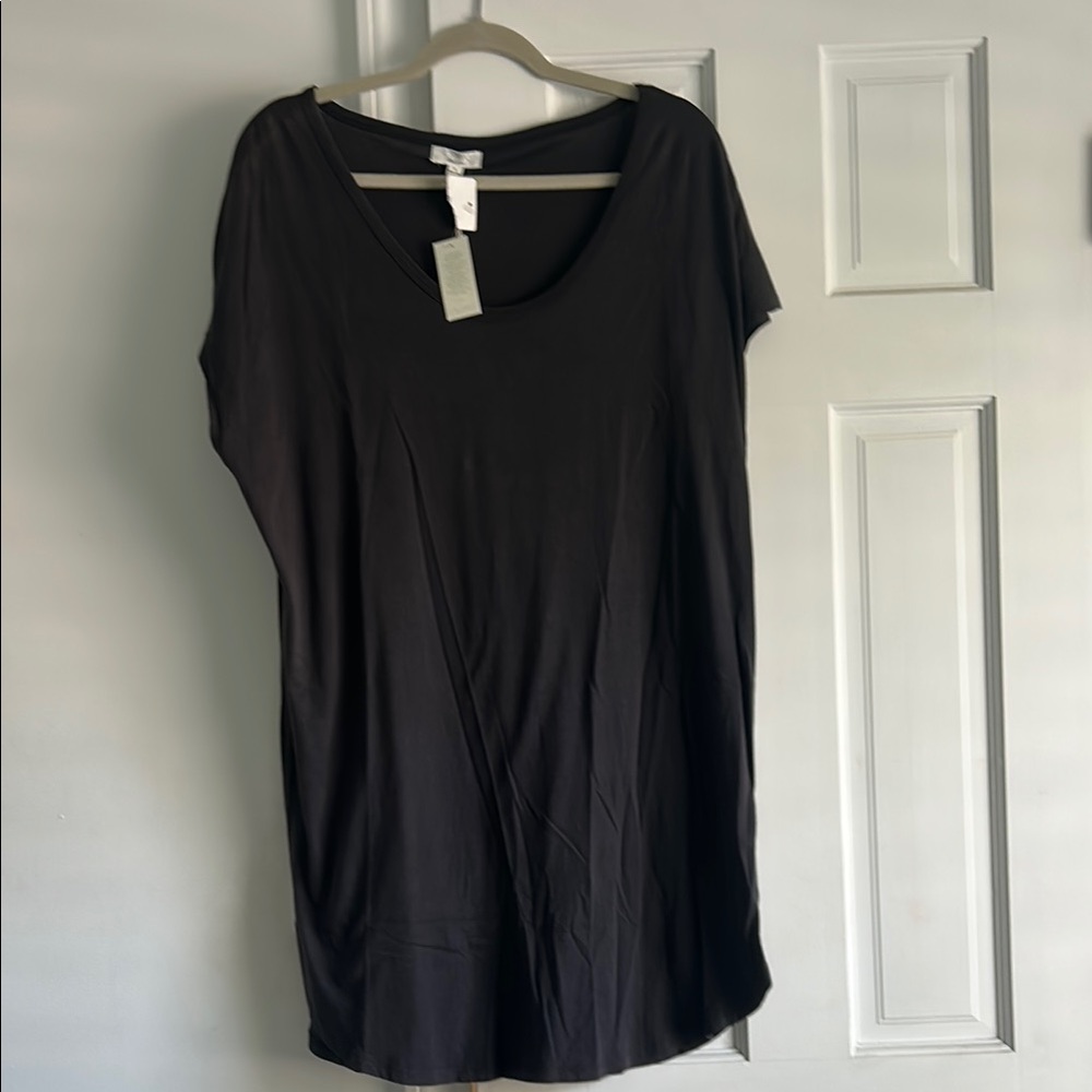Z Supply Black Tunic/Short Sleeve Shirt/Cover-up- M